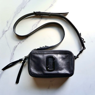 MARC JACOBS MJ THE SOFTSHOT 21 DTM 羊皮相機包/全黑色/斜揹包