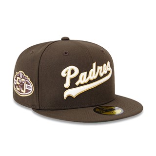 【NEW ERA】MLB 聖地牙哥 教士 50週年 排字 咖啡色 復刻 59FIFTY【ANGEL NEW ERA】