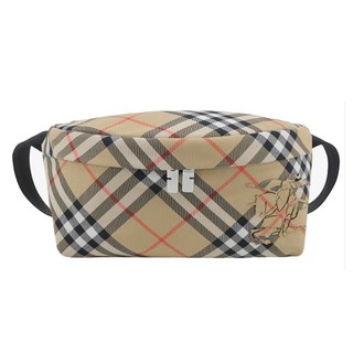 BURBERRY 新款格紋戰LOGO肩背/腰包(沙色)｜100%原廠真品｜JS Maxx官方旗艦館
