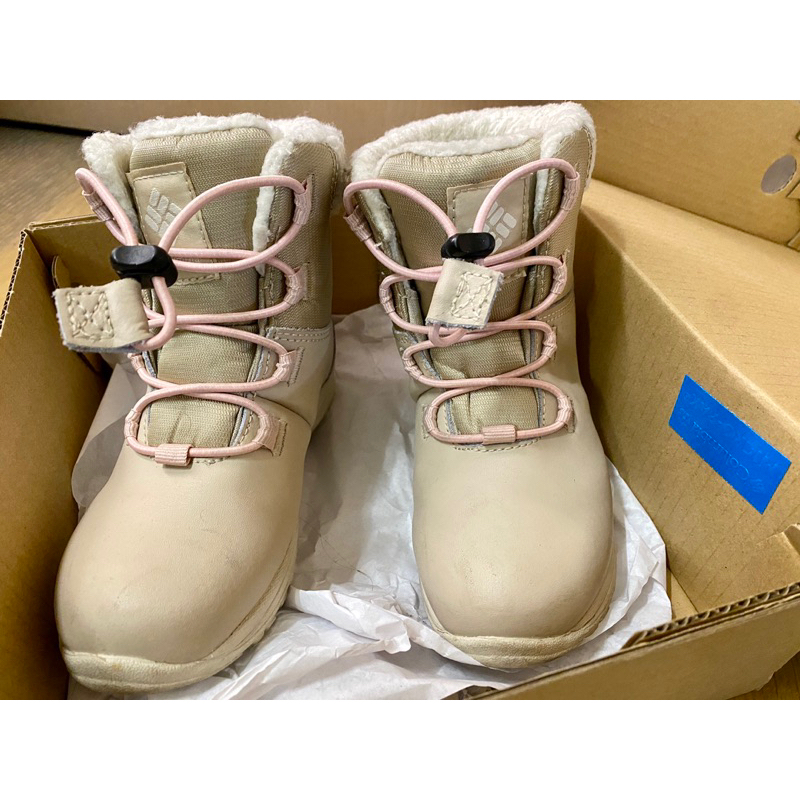 二手 Columbia 美國 哥倫比亞 兒童女童防水止滑雪鞋雪靴 17cm