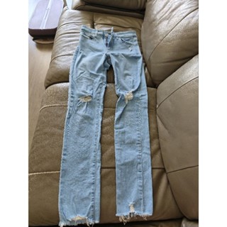 UNIQLO JEANS淺藍色牛仔褲-二手