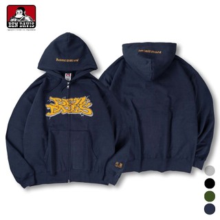 BEN DAVIS GRAFFITI ZIP 刺繡 塗鴉 LOGO 內刷毛 拉鍊 連帽 外套 4色
