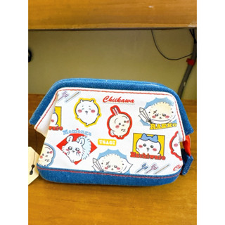 CHIKAWA吉伊卡娃淺藍牛仔布化妝包口金包