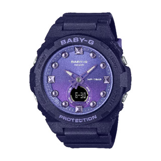 CASIO 卡西歐 BABY-G BGA-320系列 BGA-320-2A 漸變冬日色彩雙顯腕錶 深紫 42.4mm