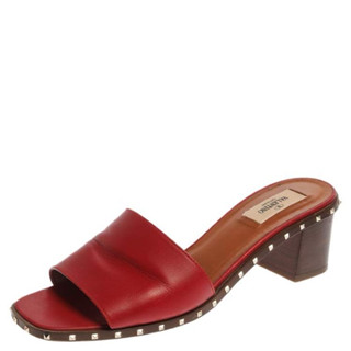 全新Valentino Garavani Soul Rockstud鉚釘高跟涼拖鞋39