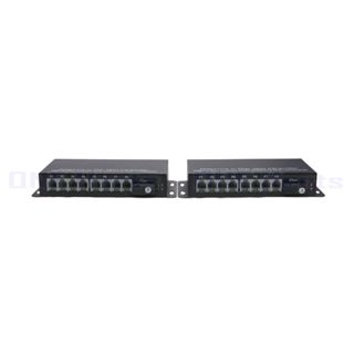OHZ-1F8T 1光8話純電話光電轉換器 純電話光端機 來電顯示光纖收發器 rj11光纖電話交換機 8路電話光纖收發器
