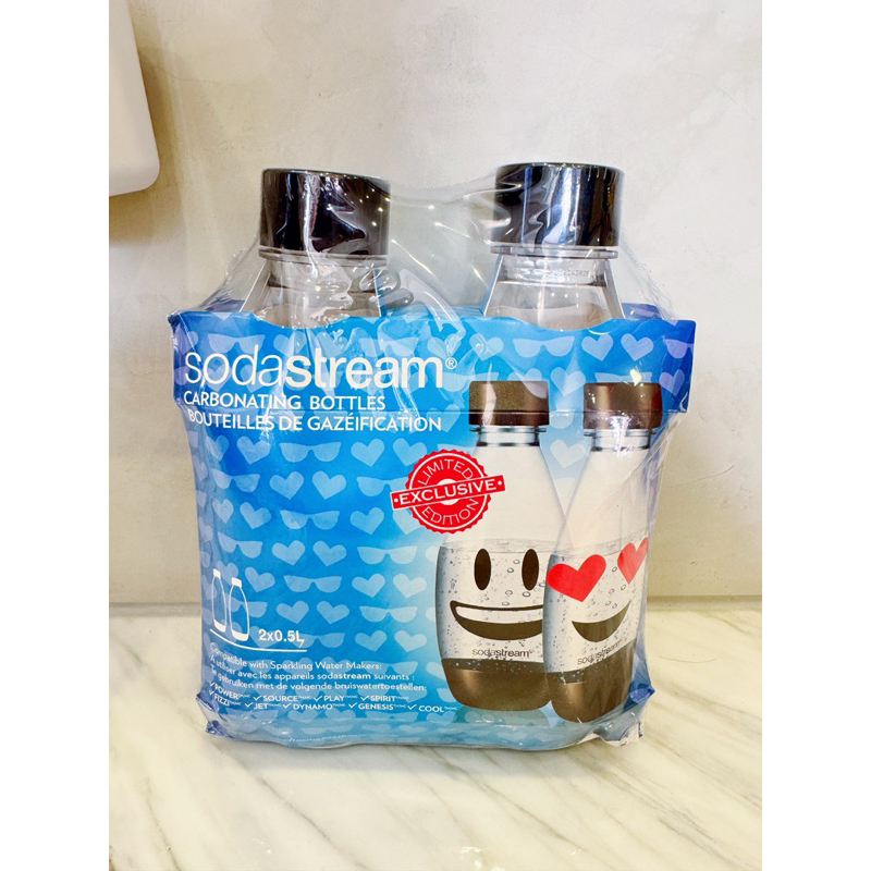 soda stream emoji 限定聯名水瓶 500ml 2入（白）恆隆行公司貨