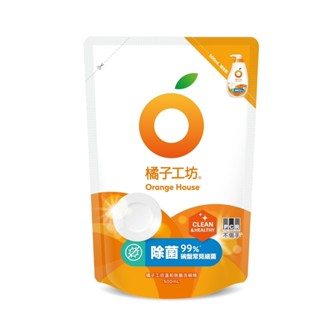 橘子工坊 溫和除菌碗盤洗滌液洗碗精補充包500ml~現貨