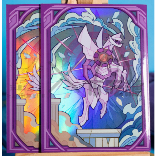 【現貨免運-玩具之道X不吃糖臺灣出貨】ptcg/寶可夢卡套 空間之神帕路奇亞壁畫風格玻璃彩繪卡套&卡盒&卡墊