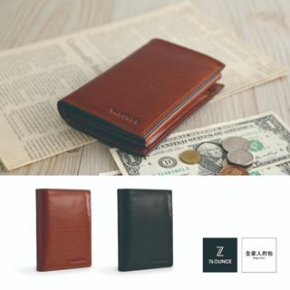 74ounce Maroon馬鞍皮翻頁式中夾[N-522]真皮經典義大利皮革皮夾男生禮物黑色