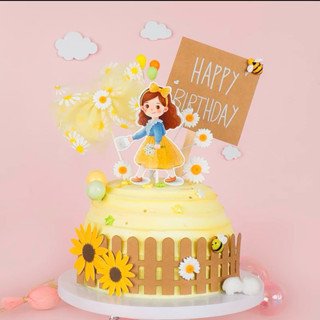 ❤可急單請聊聊❤療癒語過天晴🌞【雛菊/蝴蝶結/小白花/菊花】網紅蛋糕裝飾/DIY材料/生日蛋糕必備
