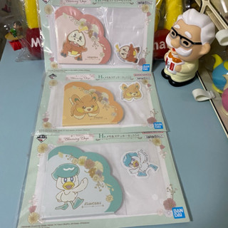POKÉMON 寶可夢/神奇寶貝-便條紙&貼紙組一番賞 皮卡丘精靈 轉蛋盒玩食玩模型公仔玩偶娃娃玩具黏土人人偶卡通動漫