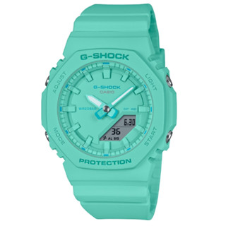 【CASIO 卡西歐】G-SHOCK Tone-on-Tone 亮眼綠松 八角形錶殼 GMA-P2100-2A 40mm