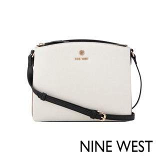 【NINE WEST】SIERA經典斜揹包/側揹包-拼接白(540970)