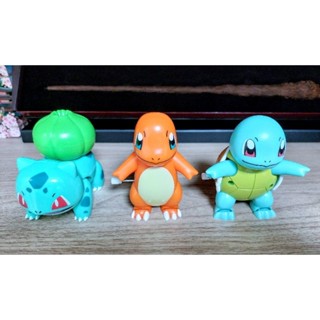 寶可夢 Pokémon 小火龍 傑尼龜 妙蛙種子 走路公仔 擺飾 可動模型 發條可動公仔 九成新 三隻一組不拆賣
