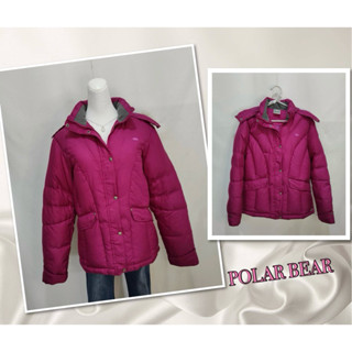 ☀️二手衣倉☀️POLAR BEAR北極熊女款桃紅羽絨外套38號AA0088