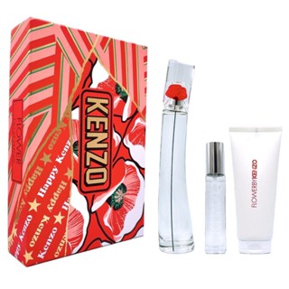 KENZO 罌粟花女性淡香精禮盒（淡香精50mL+10mL+香氛體乳75mL）★專櫃公司貨★
