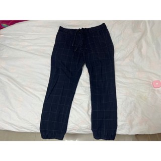 【二手男裝】uniqlo 優衣庫 格紋縮口褲 束口褲 休閒褲 321-146150(53-06)