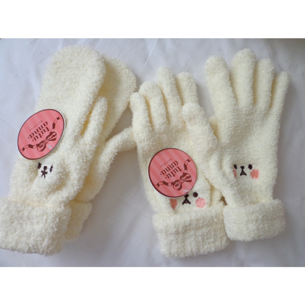日本原宿少女品牌 TUTUANNA正品 保暖刷毛手套/保暖刷毛長袖外套 海軍藍白條紋 家居服 睡衣外套 贈大創暖暖包