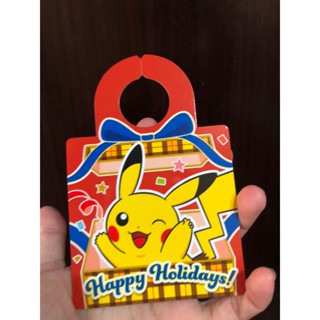 臺北寶可夢中心 皮卡丘掛牌 一週年限定掛牌 聖誕節掛牌 小禮物卡 賀卡 皮卡丘祝福卡片 卡片 禮物卡片