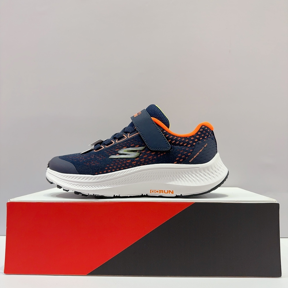 SKECHERS GO RUN CONSISTENT 2.0 中童 大童 藍色 魔鬼氈 休閒鞋 405045LNVOR