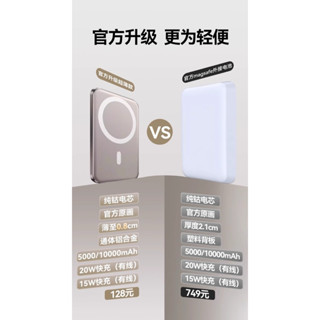 【官方正品】2024新款磁吸充電寶適用蘋果iphone 無線magsafe快充超薄小巧行動電源