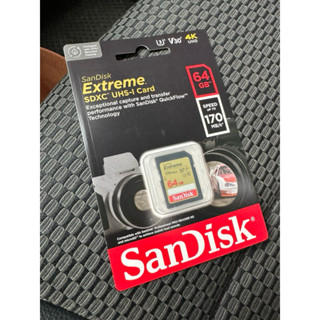 全新SanDisk Extreme SDXC 64G V30 4K UHS-I 170MB/S* 記憶卡
