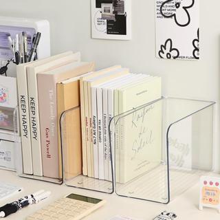 臺灣隔日達🏆透明亞克力書架 書架 桌面收納 無印透明壓克力書擋 壓克力書擋 桌面書立架 透明書立 書本整理 辦公室置物架