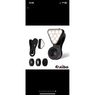 aibo K365X 廣角/微距/補光燈三合一 直播補光美肌鏡頭組 補光燈 廣角 自拍神器