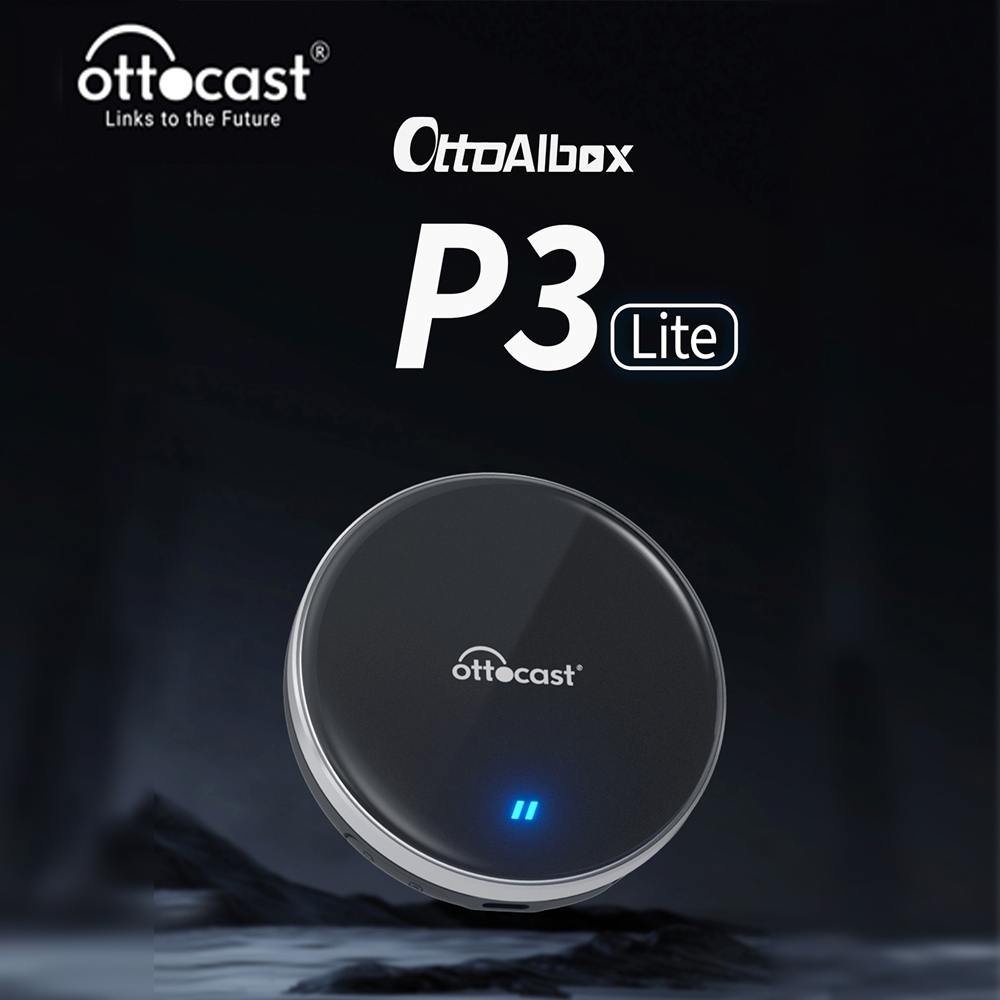 OttocastP3 Lite carplay智能車機八核心4G+64GB內存車載安卓影音盒(公司貨)
