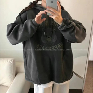 Manifest 正韓 小熊長版口袋上衣 新品