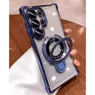 [臺灣現貨] 三星S25 S25Ultra 磁吸支架充電殼 三星 S25 S25+ S25 Ultra 多功能電鍍防摔殼