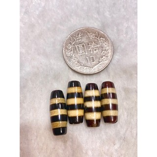 三線天珠 線珠 稀有包漿三線 老線珠 正西藏九頁巖天珠 老三線藥師珠