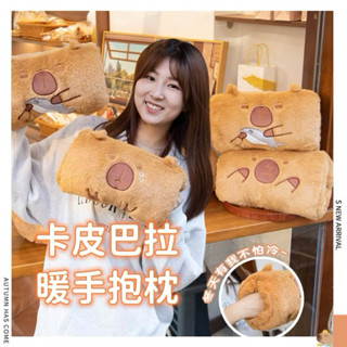 💋小果子💋卡皮巴拉暖手枕❤️暖手枕 枕頭 抱枕 水豚君 卡皮巴拉 capybara 交換禮物 聖誕禮物