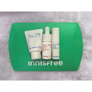 innisfree 早c晚安A潔顏雙精體驗組 維他命C淨亮精華7ml A醇淨膚超修護安瓶 5ml 香榧鬥痘潔面乳15ml