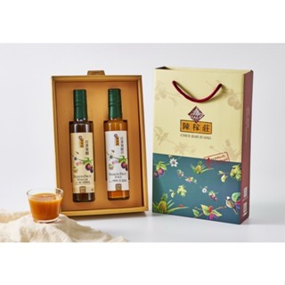 【陳稼莊】養生百香果禮盒-2入A：1瓶百香果原汁(無加糖)250ml+1瓶百香果醋(無加糖)250ml