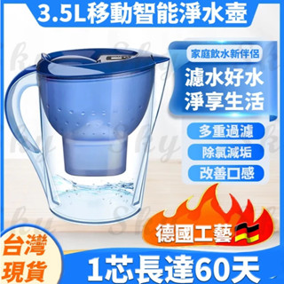 🔥臺灣24H現貨極快🔥送濾芯 德國同款水壺 濾水壺 活性炭濾水器 淨水壺 過濾水壺 家用飲水壺 淨水器 適用brit