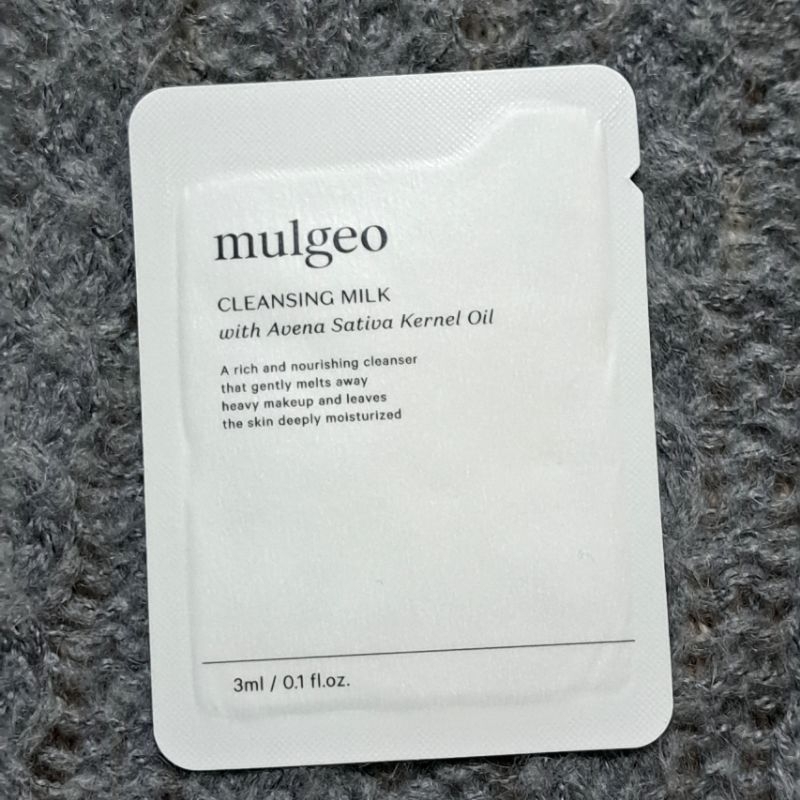 mulgeo 純素卸妝油洗面乳🍑3ml🍑Cleansing Milk with Oat kernel oil潔顏油潔顏乳