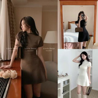 Daisy 韓國🇰🇷東大門 經典小立領收腰A-line羊毛🐑針織短洋裝