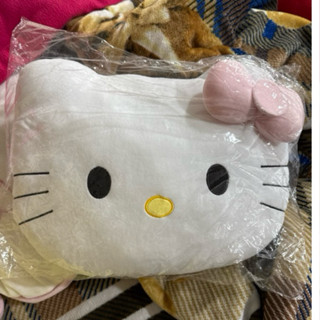 Sanrio 三麗鷗【Hello Kitty】粉色蝴蝶結暖手抱枕