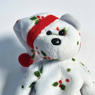 收藏品 ｜TY 泰迪熊 白熊 娃娃 玩偶 布偶 1998年 Ty Beanie 帽子染色污漬 無吊牌