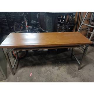【尚典中古家具】木紋5呎摺疊工作桌 中古/二手/摺疊桌/收納摺疊桌/會議桌/辦公傢俱