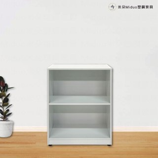 【米朵Miduo】2尺兩格塑鋼置物櫃 塑鋼收納櫃 防水塑鋼傢俱（寬60*深31*高78.5公分）