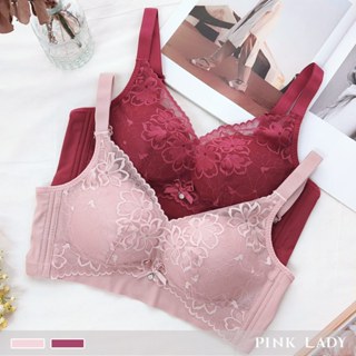 Pink Lady A~B罩杯 粉戀月季 無鋼圈內衣 均勻加厚 柔滑側背片 集中包覆內衣 內衣 6972
