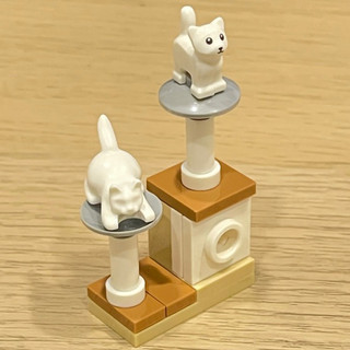 LEGO 樂高 MOC 貓跳台 貓咪 附兩隻貓 貓床 寵物 動物 全新零件 創作