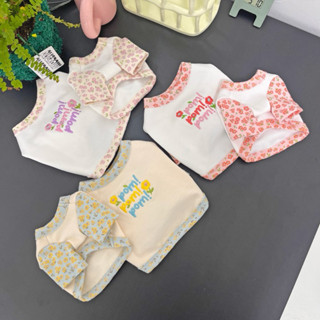 OOPET ♡ 現貨｜韓國 POM! 刺繡碎花短袖上衣 S-2XL｜韓國品牌 韓國寵物服飾 寵物衣服 狗狗衣服