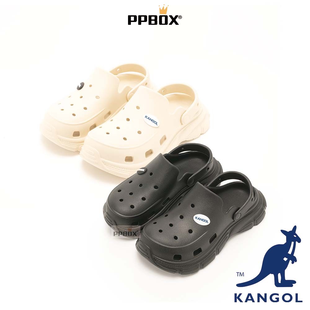 KANGOL 袋鼠 洞洞鞋 大尺碼 獨家款【64518673】時尚 餅乾鞋 厚底 泡芙鞋 拖鞋 雲朵鞋 日韓穿搭