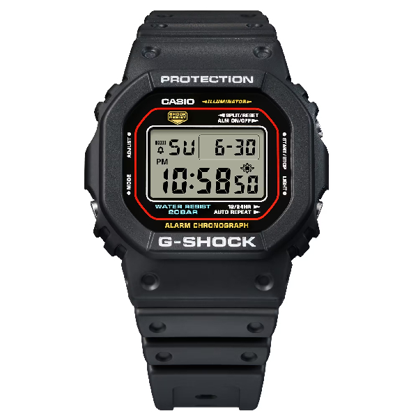 CASIO卡西歐 5600 系列 DW-5600RL-1 經典之作耐衝擊數位錶 42.8mm