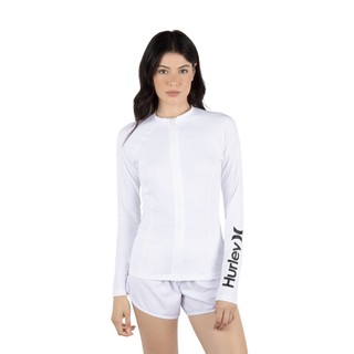 HURLEY｜女 OAO SOLID ZIP FRONT LS RG 拉鍊防磨衣