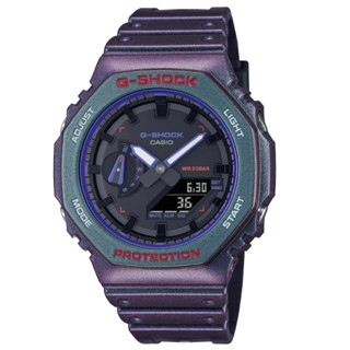 【CASIO 卡西歐】G-SHOCK 電競玩家 狙擊準心 炫彩偏光 八角形錶殼 GA-2100AH-6A 45.4mm